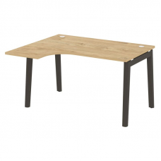 Onix Wood Стол эргономичный левый OW.SA-3 (L) Тиквуд Светлый/Дуб Темный/Металл Антрацит 1380*1180*75