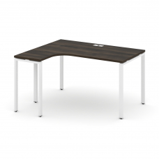 Concept Стол эргономичный CN.SA-001(L) Дуб Мали/Металл Белый 1380*1180*750
