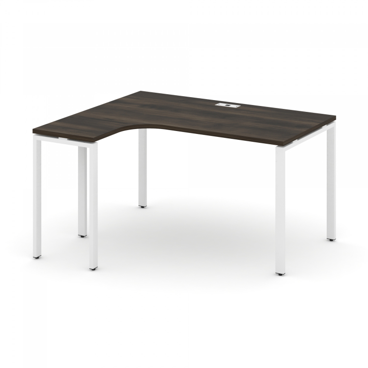 Concept Стол эргономичный CN.SA-001(L) Дуб Мали/Металл Белый 1380*1180*750