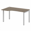 Metal System Quattro Стол криволинейный левый на П-образном м/к 50БП.СА-2 (L) Вяз Благородный/Металл