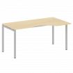 Metal System Quattro Стол криволинейный правый на П-образном м/к 40БП.СА-1 (R) Акация Лорка/Металл С