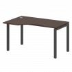 Metal System Quattro Стол криволинейный левый на П-образном м/к 50БП.СА-2 (L) Венге Цаво/Металл Антр