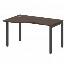 Metal System Quattro Стол криволинейный левый на П-образном м/к 50БП.СА-2 (L) Венге Цаво/Металл Антр