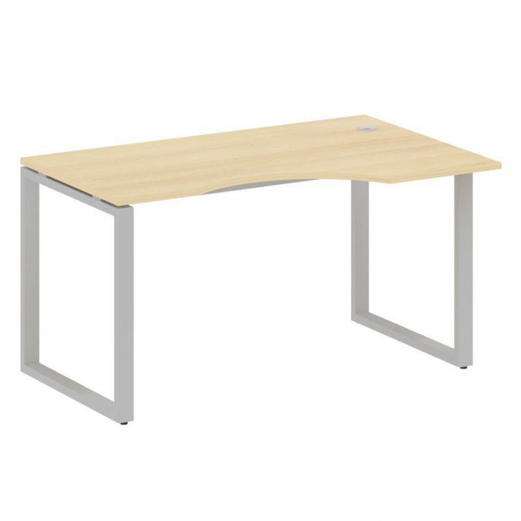 Metal System Стол криволинейный правый на О-образном м/к БО.СА-2 (R) Акация Лорка/Металл Серый 1400*