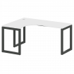 Metal System Quattro Стол криволинейный левый на О-образном м/к 50БО.СА-4 (L) Белый/Металл Антрацит