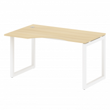 Metal System Quattro Стол криволинейный левый на О-образном м/к 50БО.СА-2 (L) Акация Лорка/Металл Бе