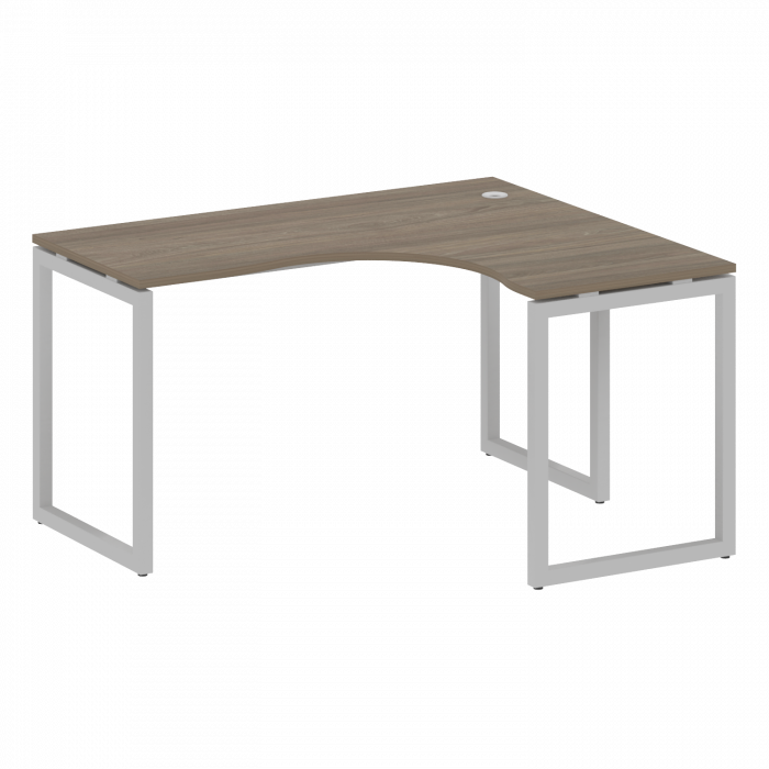 Метал Систем Куатро Стол криволинейный правый на О-образном м/к 40БО.СА-3 (R) Вяз Благородный/Металл