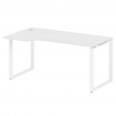 Metal System Стол криволинейный левый на О-образном м/к БО.СА-1 (L) Белый/Металл Белый 1600*900*750