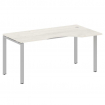 Metal System Стол криволинейный правый на П-образном м/к БП.СА-1 (R) Дуб Наварра/Металл Серый 1600*9