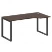 Metal System Стол криволинейный правый на О-образном м/к БО.СА-1 (R) Венге Цаво/Металл Антрацит 1600