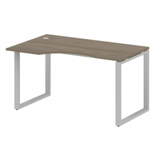 Metal System Стол криволинейный левый на О-образном м/к БО.СА-2 (L) Вяз Благородный/Металл Серый 140