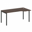 Metal System Quattro Стол криволинейный правый на П-образном м/к 40БП.СА-1 (R) Венге Цаво/Металл Ант