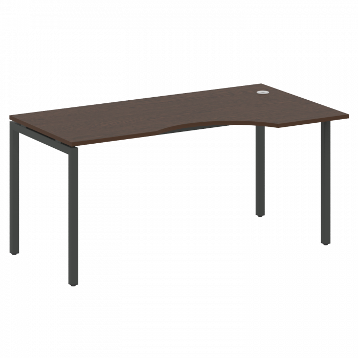 Метал Систем Куатро Стол криволинейный правый на П-образном м/к 40БП.СА-1 (R) Венге Цаво/Металл Антр