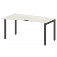 Metal System Quattro Стол криволинейный левый на П-образном м/к 50БП.СА-1 (L) Дуб Наварра/Металл Ант