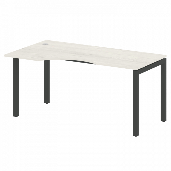 Метал Систем Куатро Стол криволинейный левый на П-образном м/к 50БП.СА-1 (L) Дуб Наварра/Металл Антр