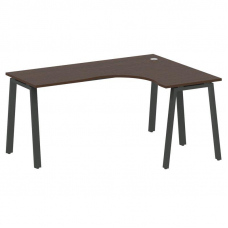 Metal System Стол криволинейный правый на А-образном м/к БА.СА-4 (R) Венге Цаво/Металл Антрацит 1600