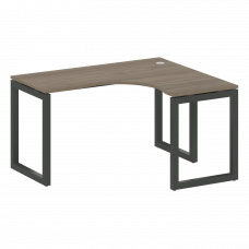 Metal System Quattro Стол криволинейный правый на О-образном м/к 50БО.СА-3 (R) Вяз Благородный/Метал