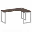 Metal System Quattro Стол криволинейный правый на О-образном м/к 50БО.СА-4 (R) Венге Цаво/Металл Сер