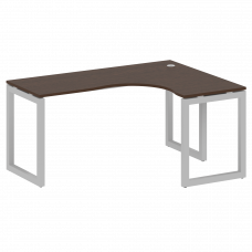 Metal System Quattro Стол криволинейный правый на О-образном м/к 50БО.СА-4 (R) Венге Цаво/Металл Сер