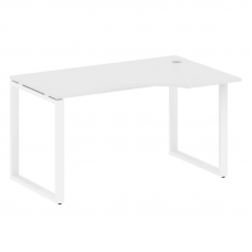 Metal System Стол криволинейный правый на О-образном м/к БО.СА-2 (R) Белый/Металл Белый 1400*900*750