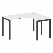 Metal System Quattro Стол криволинейный правый на П-образном м/к 40БП.СА-3 (R) Белый/Металл Антрацит