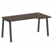 Metal System Стол криволинейный правый на А-образном м/к БА.СА-1 (R) Венге Цаво/Металл Антрацит 1600