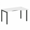 Metal System Quattro Стол криволинейный правый на П-образном м/к 50БП.СА-2 (R) Белый/Металл Антрацит