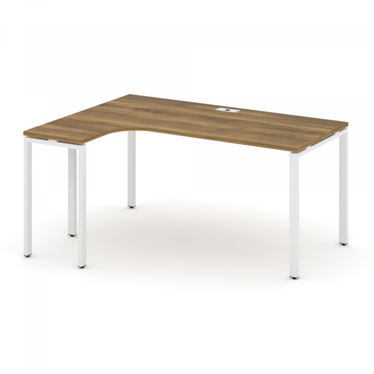 Concept Стол эргономичный CN.OSA-002(L) Сандал Янтарный/Металл Белый 1580*1180*750