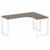 Metal System Quattro Стол криволинейный правый на О-образном м/к 50БО.СА-4 (R) Вяз Благородный/Метал