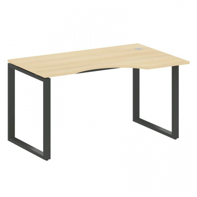 Metal System Стол криволинейный правый на О-образном м/к БО.СА-2 (R) Акация Лорка/Металл Антрацит 14