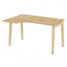 Onix Wood Стол эргономичный левый OW.SA-2 (L) Тиквуд Светлый/Дуб Светлый/Металл Белый 1380*980*750 (