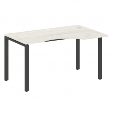 Metal System Стол криволинейный правый на П-образном м/к БП.СА-2 (R) Дуб Наварра/Металл Антрацит 140