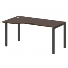 Metal System Стол криволинейный левый на П-образном м/к БП.СА-1 (L) Венге Цаво/Металл Антрацит 1600*