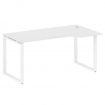Metal System Стол криволинейный правый на О-образном м/к БО.СА-1 (R) Белый/Металл Белый 1600*900*750