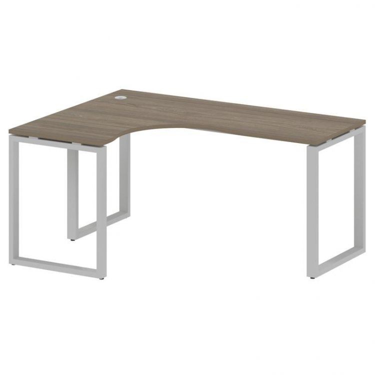 Metal System Стол криволинейный левый на О-образном м/к БО.СА-4 (L) Вяз Благородный/Металл Серый 160