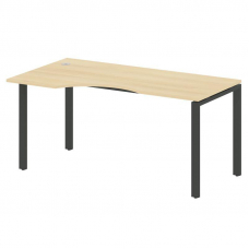 Metal System Стол криволинейный левый на П-образном м/к БП.СА-1 (L) Акация Лорка/Металл Антрацит 160