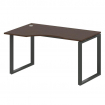 Metal System Стол криволинейный левый на О-образном м/к БО.СА-2 (L) Венге Цаво/Металл Антрацит 1400*