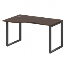 Metal System Стол криволинейный левый на О-образном м/к БО.СА-2 (L) Венге Цаво/Металл Антрацит 1400*