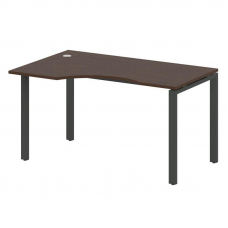 Metal System Стол криволинейный левый на П-образном м/к БП.СА-2 (L) Венге Цаво/Металл Антрацит 1400*