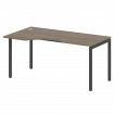 Metal System Quattro Стол криволинейный левый на П-образном м/к 40БП.СА-1 (L) Вяз Благородный/Металл