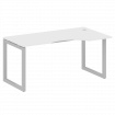 Metal System Quattro Стол криволинейный правый на О-образном м/к 50БО.СА-1 (R) Белый/Металл Серый 16
