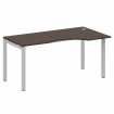 Metal System Quattro Стол криволинейный правый на П-образном м/к 50БП.СА-1 (R) Венге Цаво/Металл Сер