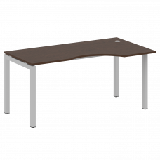Metal System Quattro Стол криволинейный правый на П-образном м/к 50БП.СА-1 (R) Венге Цаво/Металл Сер