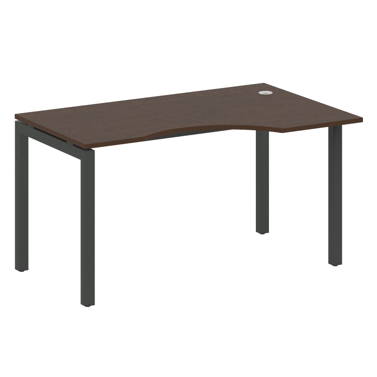 Metal System Quattro Стол криволинейный правый на П-образном м/к 50БП.СА-2 (R) Венге Цаво/Металл Ант