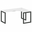 Metal System Quattro Стол криволинейный правый на О-образном м/к 50БО.СА-4 (R) Белый/Металл Антрацит