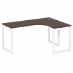 Metal System Quattro Стол криволинейный правый на О-образном м/к 50БО.СА-4 (R) Венге Цаво/Металл Бел