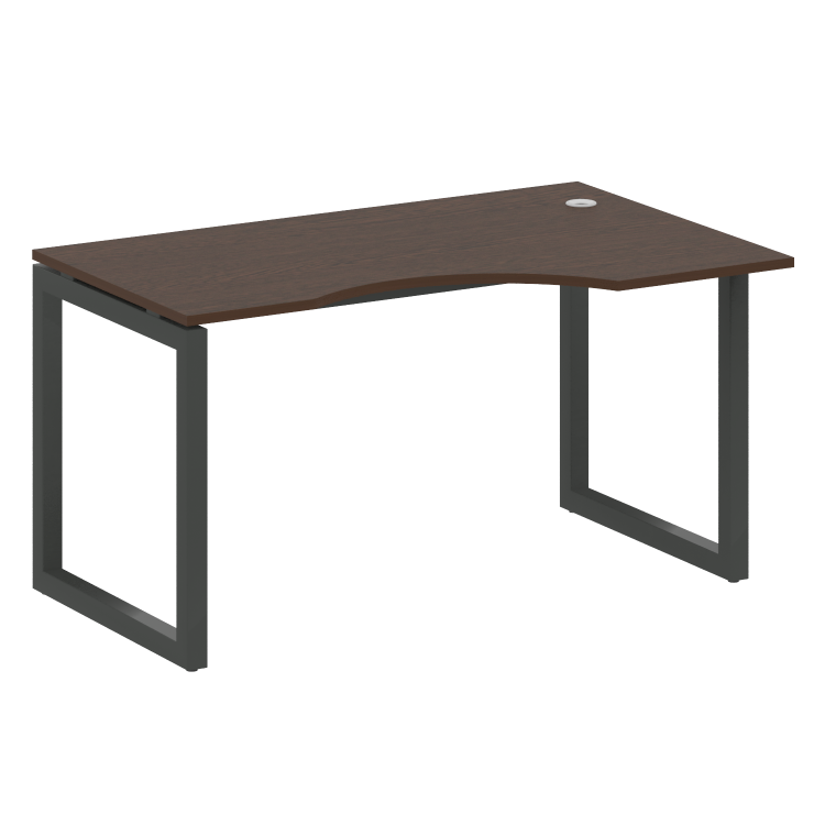 Metal System Quattro Стол криволинейный правый на О-образном м/к 50БО.СА-2 (R) Венге Цаво/Металл Ант