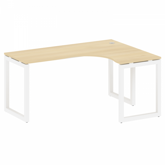 Metal System Quattro Стол криволинейный правый на О-образном м/к 50БО.СА-4 (R) Акация Лорка/Металл Б