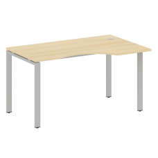 Metal System Стол криволинейный правый на П-образном м/к БП.СА-2 (R) Акация Лорка/Металл Серый 1400*