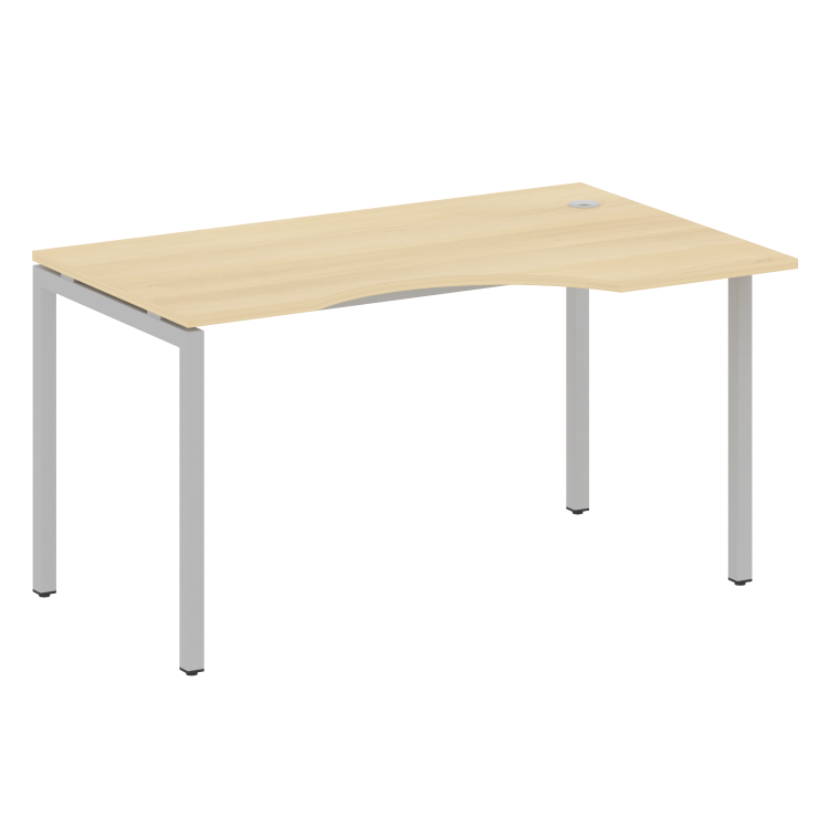 Metal System Quattro Стол криволинейный правый на П-образном м/к 40БП.СА-2 (R) Акация Лорка/Металл С